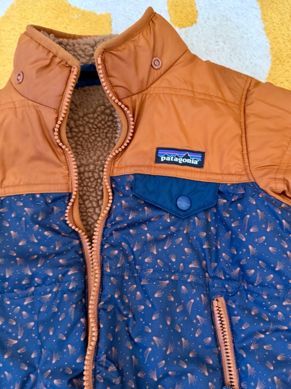 Patagonia Toddler Reversible Puffer Sherpa Jacket